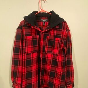 Forever 21 Black and Red Plaid Jacket